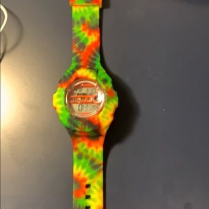 Tie dye water resistant digital watch